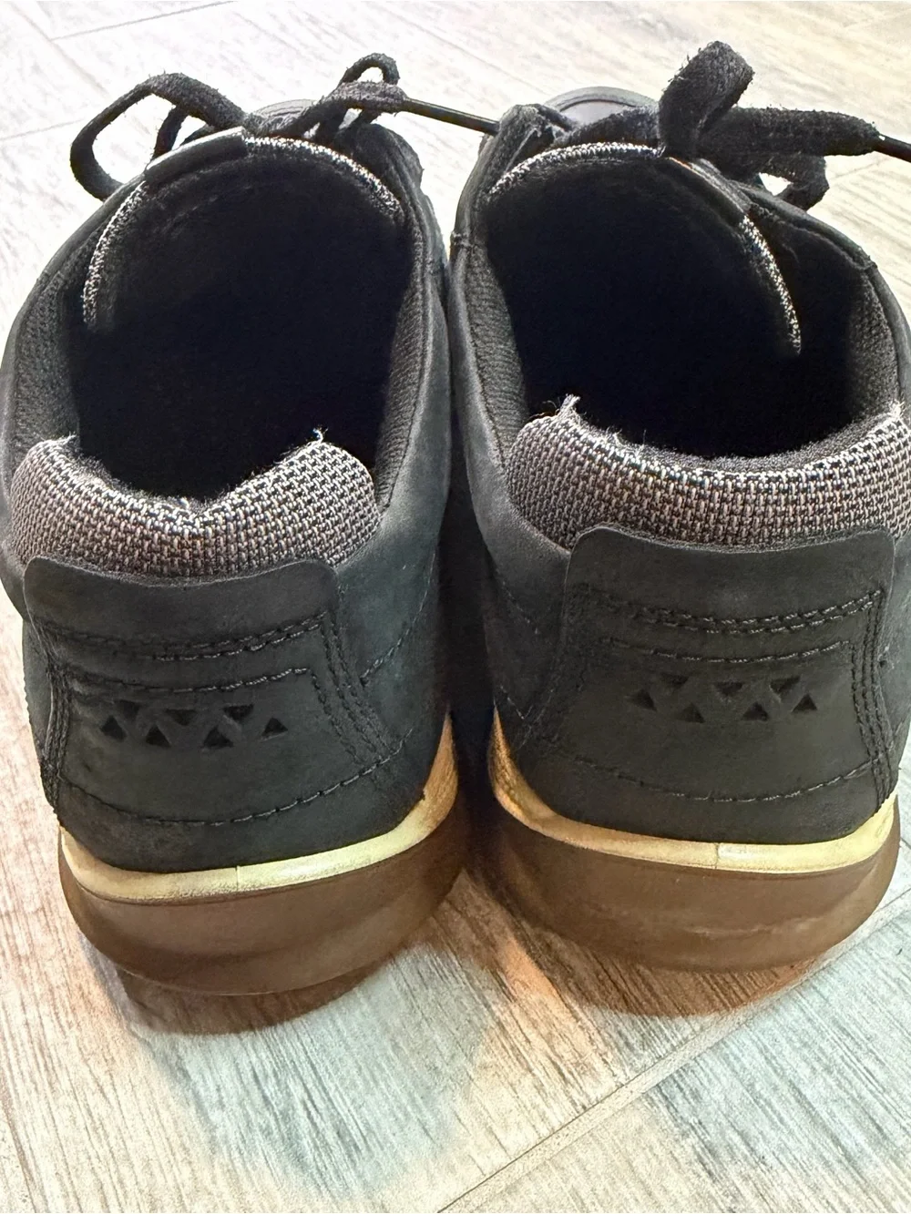 Ecco Byway Gore-Tex Shoes Black Leather Low Men's Size EU 44 US 10 Sneakers